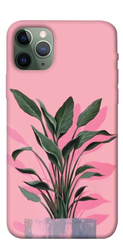 Чехол itsPrint Pink plant для Apple iPhone 11 Pro (5.8"), цветы, купить оптом с доставкой