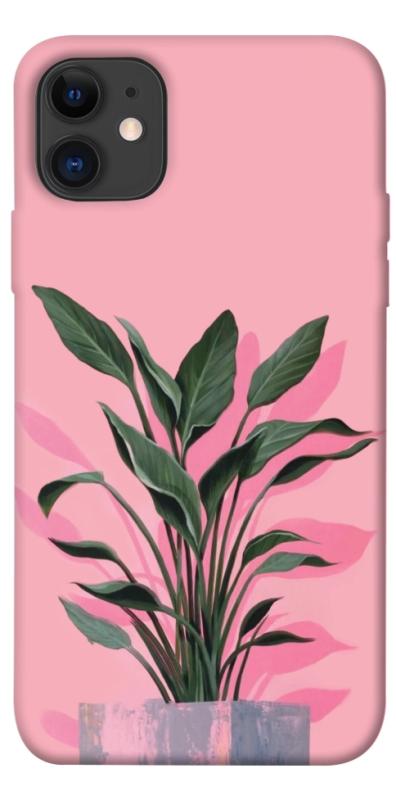 Чехол itsPrint Pink plant для Apple iPhone 11 (6.1"), цветы, купить оптом с доставкой