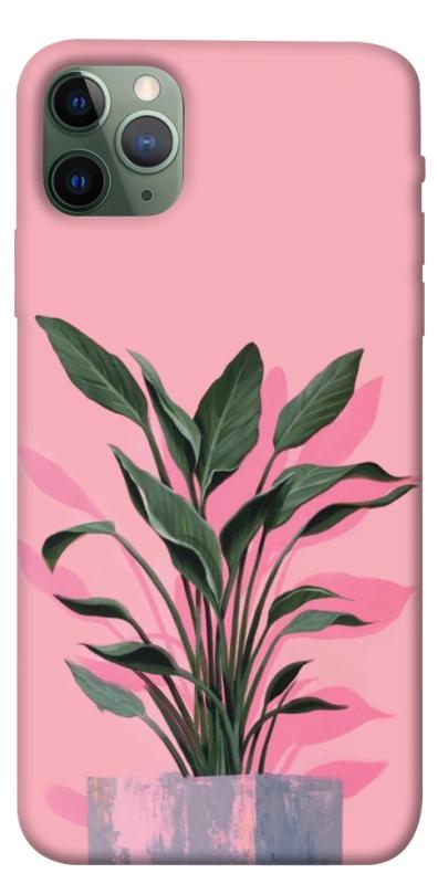 Чехол itsPrint Pink plant для Apple iPhone 11 Pro Max (6.5"), цветы, купить оптом с доставкой
