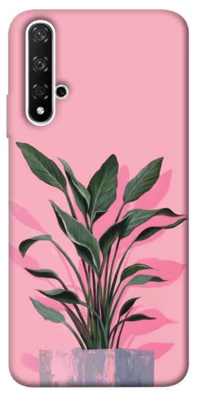 Чехол itsPrint Pink plant для Huawei Honor 20 / Nova 5T, цветы, купить оптом с доставкой