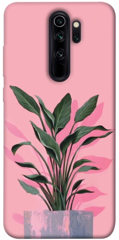Чехол itsPrint Pink plant для Xiaomi Redmi Note 8 Pro, цветы, купить оптом с доставкой