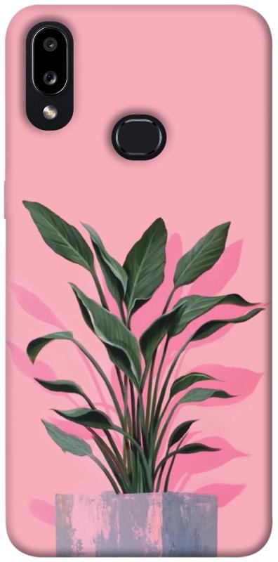 Чехол itsPrint Pink plant для Samsung Galaxy A10s, цветы, купить оптом с доставкой