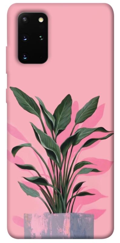 Чехол itsPrint Pink plant для Samsung Galaxy S20+, цветы, купить оптом с доставкой