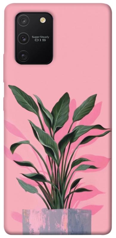 Чехол itsPrint Pink plant для Samsung Galaxy S10 Lite, цветы, купить оптом с доставкой