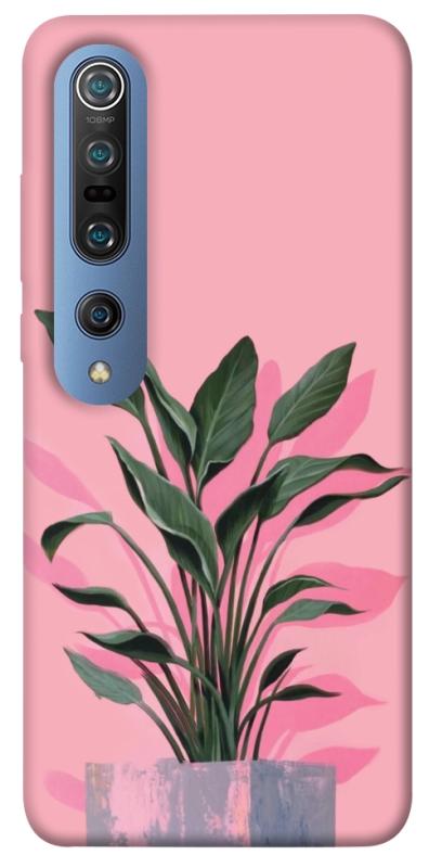 Чехол itsPrint Pink plant для Xiaomi Mi 10 / Mi 10 Pro, цветы, купить оптом с доставкой