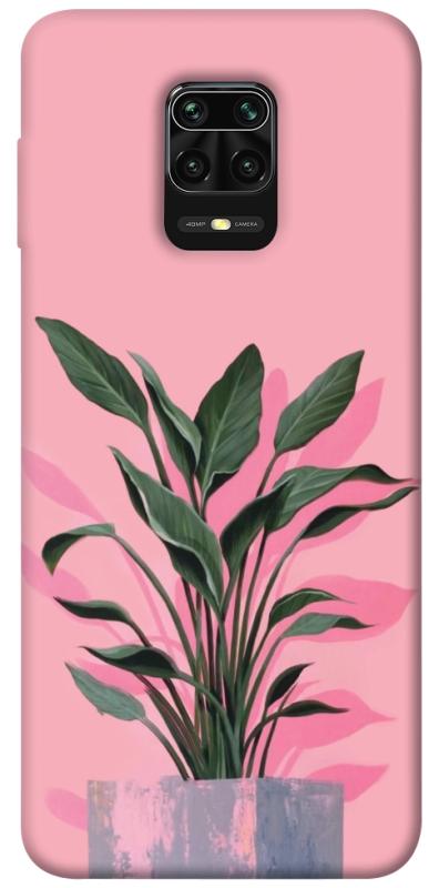 Чехол itsPrint Pink plant для Xiaomi Redmi Note 9s / Note 9 Pro / Note 9 Pro Max, цветы, купить оптом с доставкой