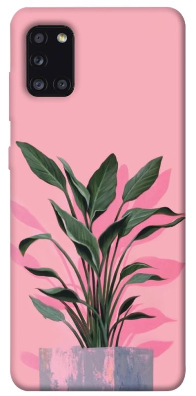 Чехол itsPrint Pink plant для Samsung Galaxy A31, цветы, купить оптом с доставкой