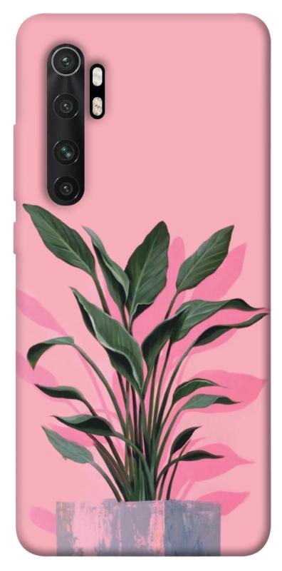 Чехол itsPrint Pink plant для Xiaomi Mi Note 10 Lite, цветы, купить оптом с доставкой