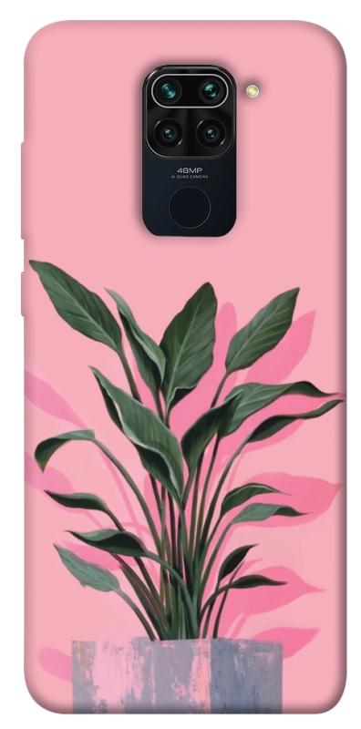 Чехол itsPrint Pink plant для Xiaomi Redmi Note 9 / Redmi 10X, цветы, купить оптом с доставкой