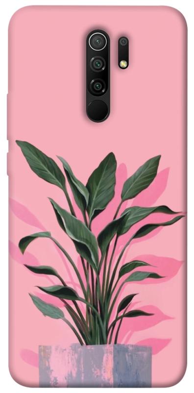 Чохол itsPrint Pink plant для Xiaomi Redmi 9, квіти, купити оптом з доставкою