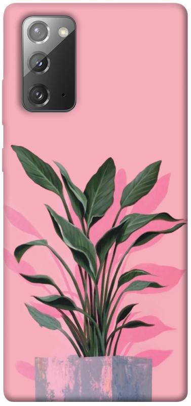 Чехол itsPrint Pink plant для Samsung Galaxy Note 20, цветы, купить оптом с доставкой