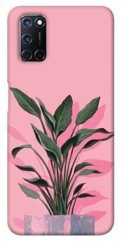 Чехол itsPrint Pink plant для Oppo A52 / A72 / A92, цветы, купить оптом с доставкой