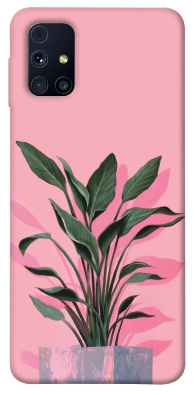 Чехол itsPrint Pink plant для Samsung Galaxy M31s, цветы, купить оптом с доставкой
