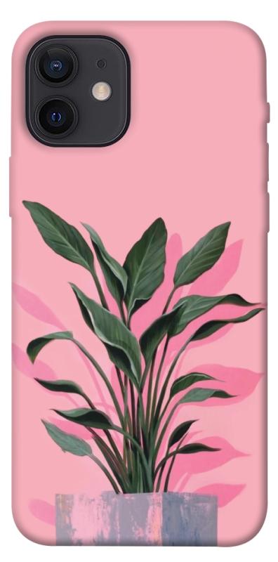 Чохол itsPrint Pink plant для Apple iPhone 12 Pro (6.1"), квіти, купити оптом з доставкою