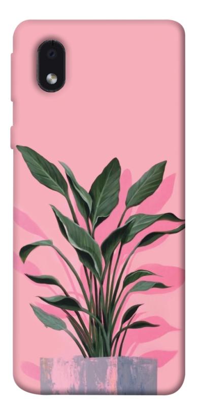 Чехол itsPrint Pink plant для Samsung Galaxy M01 Core / A01 Core, цветы, купить оптом с доставкой