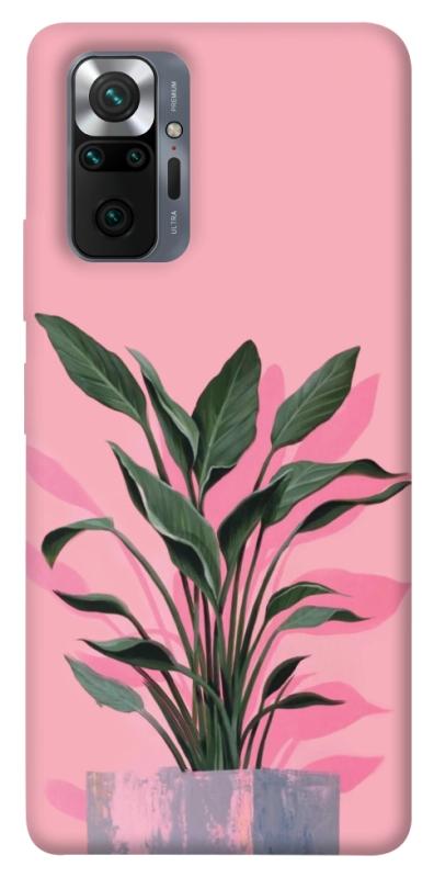 Чехол itsPrint Pink plant для Xiaomi Redmi Note 10 Pro, цветы, купить оптом с доставкой