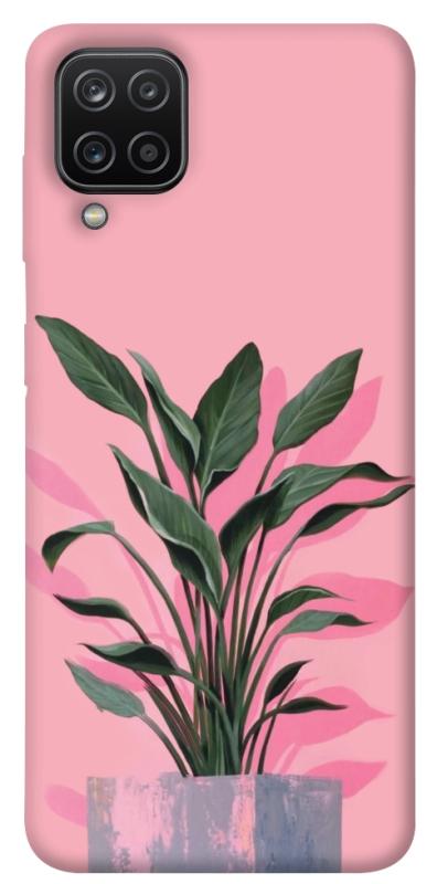 Чехол itsPrint Pink plant для Samsung Galaxy A12, цветы, купить оптом с доставкой