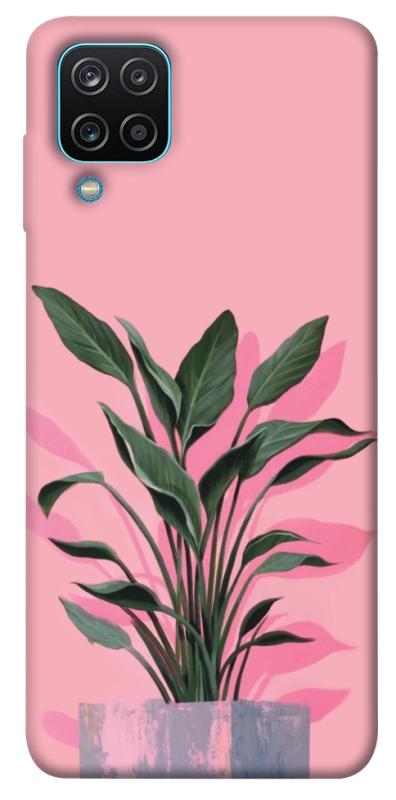 Чехол itsPrint Pink plant для Samsung Galaxy A12, цветы, купить оптом с доставкой