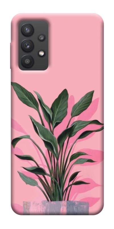 Чехол itsPrint Pink plant для Samsung Galaxy A32 (A326B) 5G, цветы, купить оптом с доставкой