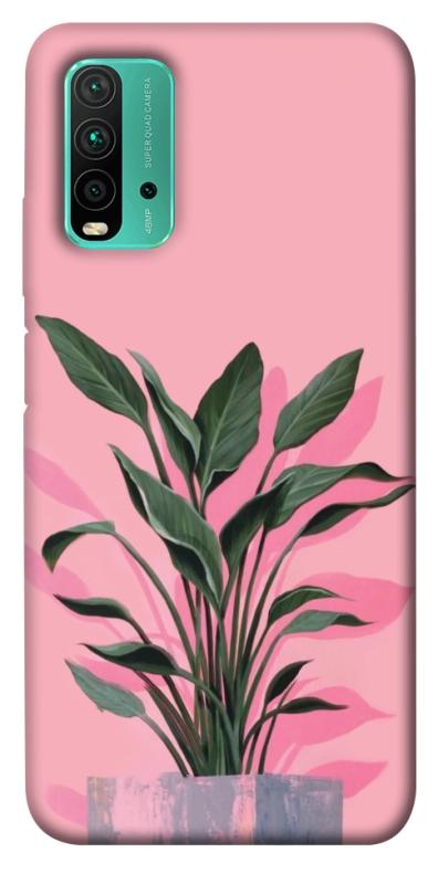 Чехол itsPrint Pink plant для Xiaomi Redmi Note 9 4G / Redmi 9 Power / Redmi 9T, цветы, купить оптом с доставкой