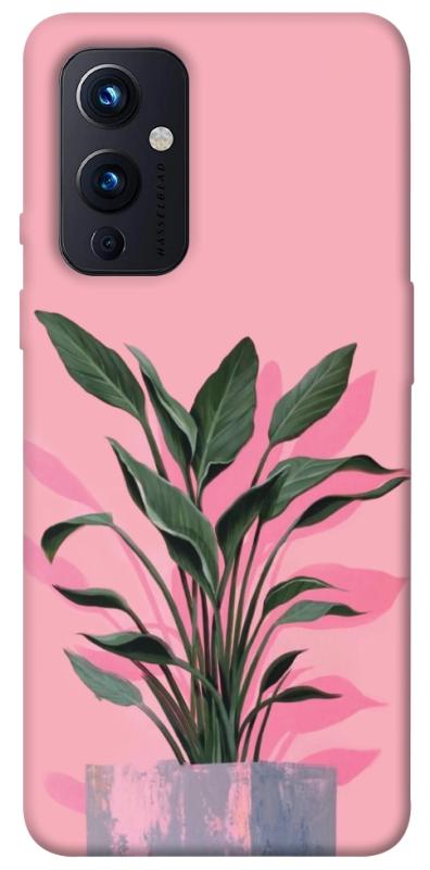 Чехол itsPrint Pink plant для OnePlus 9, цветы, купить оптом с доставкой