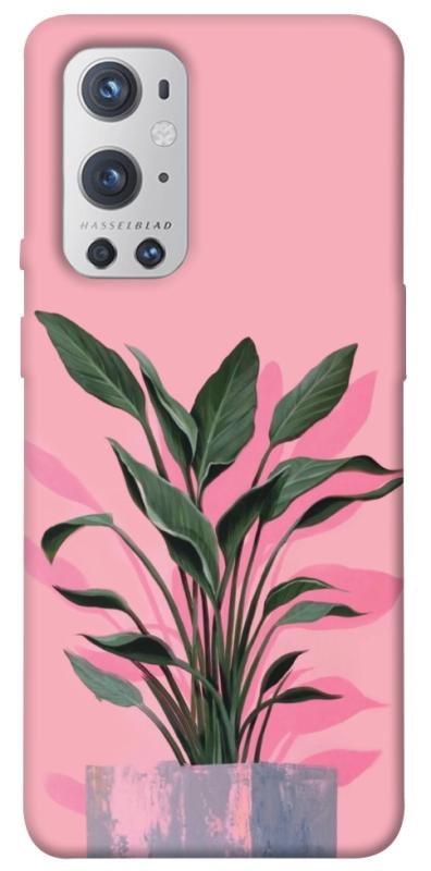 Чехол itsPrint Pink plant для OnePlus 9 Pro, цветы, купить оптом с доставкой
