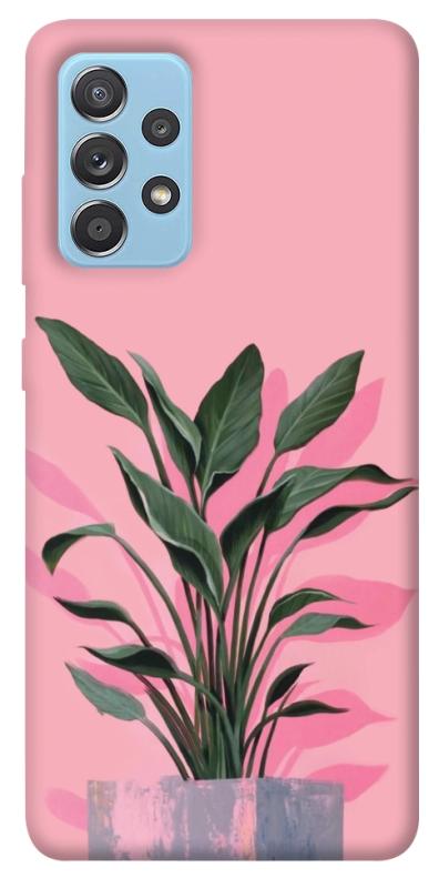 Чехол itsPrint Pink plant для Samsung Galaxy A52 4G / A52 5G, цветы, купить оптом с доставкой