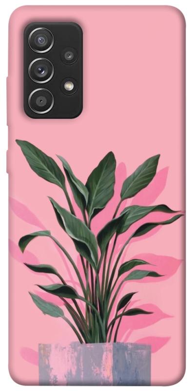 Чехол itsPrint Pink plant для Samsung Galaxy A52 4G / A52 5G, цветы, купить оптом с доставкой