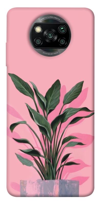 Чехол itsPrint Pink plant для Xiaomi Poco X3 NFC / Poco X3 Pro, цветы, купить оптом с доставкой