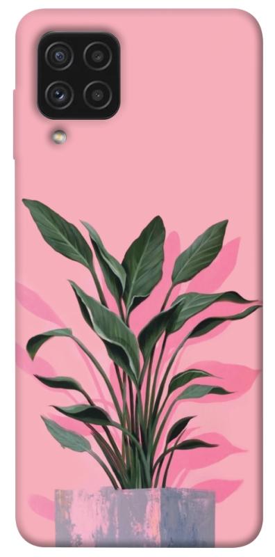 Чехол itsPrint Pink plant для Samsung Galaxy A22 4G, цветы, купить оптом с доставкой
