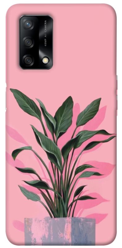 Чехол itsPrint Pink plant для Oppo A74 4G, цветы, купить оптом с доставкой