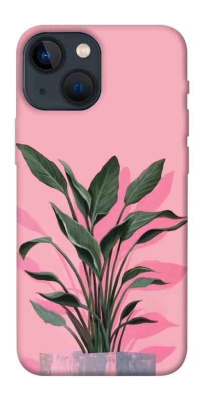Чехол itsPrint Pink plant для Apple iPhone 13 mini (5.4"), цветы, купить оптом с доставкой