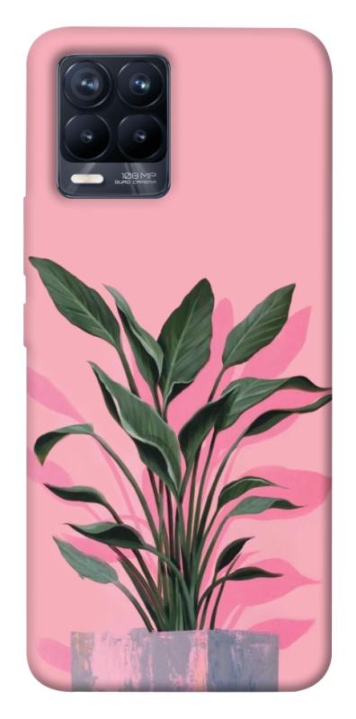 Чохол itsPrint Pink plant для Realme 8, квіти, купити оптом з доставкою