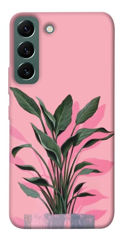 Чехол itsPrint Pink plant для Samsung Galaxy S22, цветы, купить оптом с доставкой