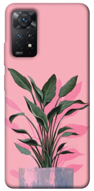 Чехол itsPrint Pink plant для Xiaomi Redmi Note 11 Pro 4G/5G, цветы, купить оптом с доставкой