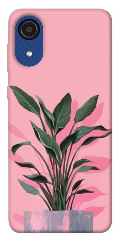 Чехол itsPrint Pink plant для Samsung Galaxy A03 Core, цветы, купить оптом с доставкой