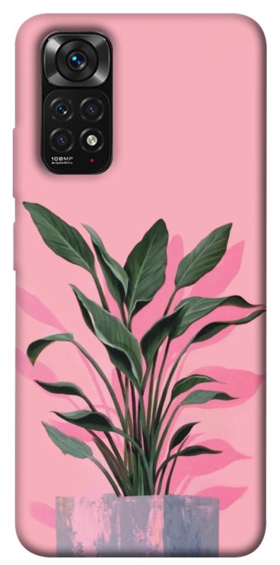 Чехол itsPrint Pink plant для Xiaomi Redmi Note 11 (Global) / Note 11S, цветы, купить оптом с доставкой
