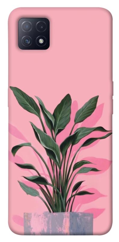 Чехол itsPrint Pink plant для Oppo A72 5G / A73 5G, цветы, купить оптом с доставкой