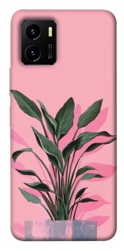 Чехол itsPrint Pink plant для Vivo Y15s, цветы, купить оптом с доставкой