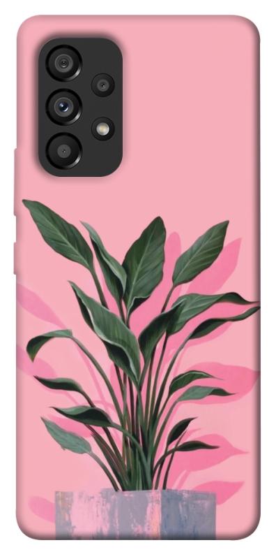 Чехол itsPrint Pink plant для Samsung Galaxy A53 5G, цветы, купить оптом с доставкой