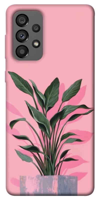Чехол itsPrint Pink plant для Samsung Galaxy A73 5G, цветы, купить оптом с доставкой