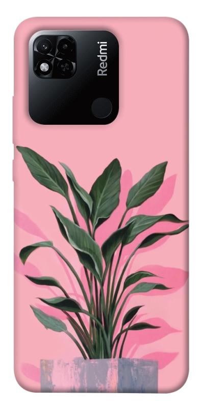Чехол itsPrint Pink plant для Xiaomi Redmi 10A, цветы, купить оптом с доставкой