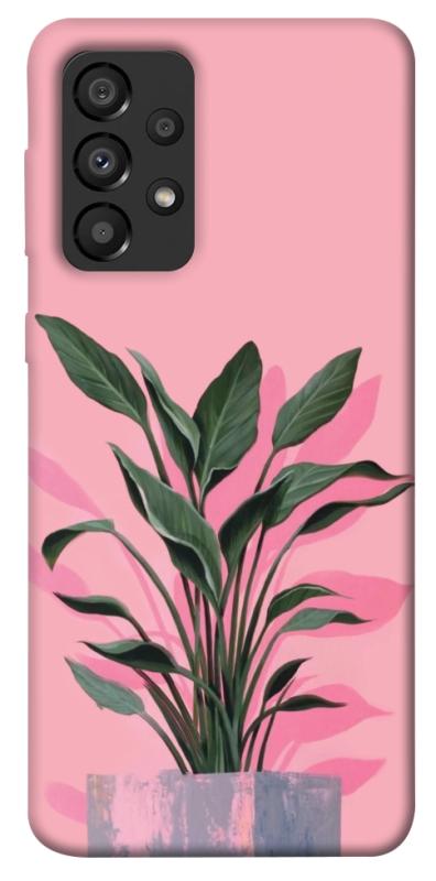 Чехол itsPrint Pink plant для Samsung Galaxy A33 5G, цветы, купить оптом с доставкой
