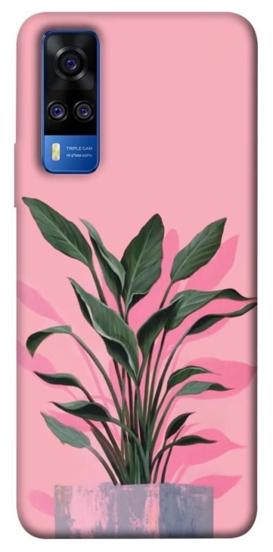 Чехол itsPrint Pink plant для Vivo Y51a, цветы, купить оптом с доставкой