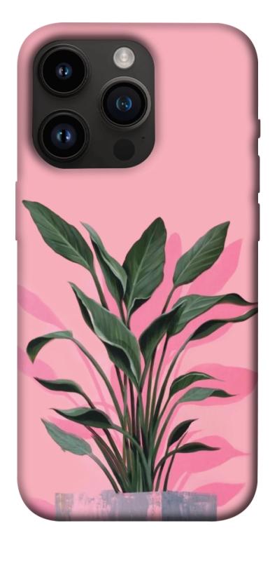 Чехол itsPrint Pink plant для Apple iPhone 14 Pro (6.1"), цветы, купить оптом с доставкой