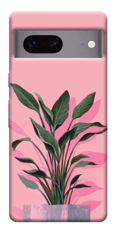 Чехол itsPrint Pink plant для Google Pixel 7, цветы, купить оптом с доставкой