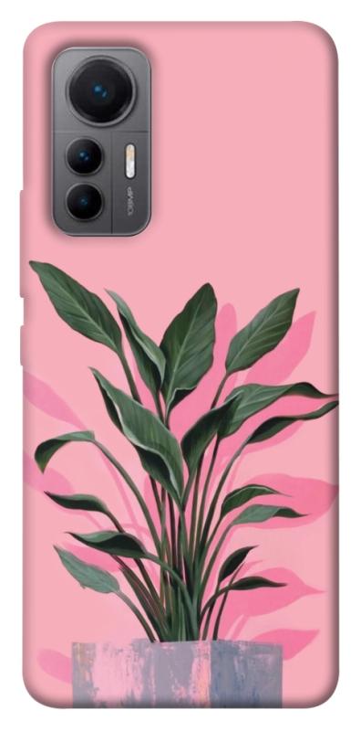 Чехол itsPrint Pink plant для Xiaomi 12 Lite, цветы, купить оптом с доставкой