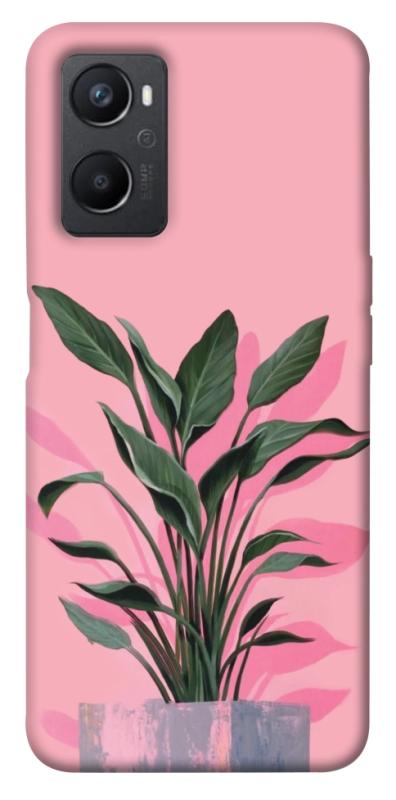 Чехол itsPrint Pink plant для Oppo A96, цветы, купить оптом с доставкой