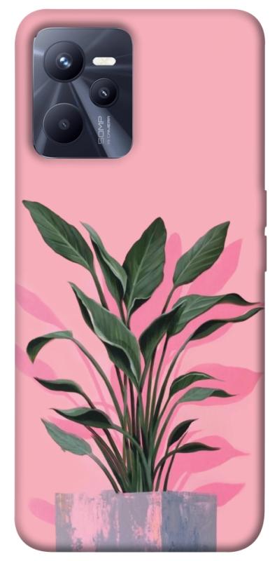Чехол itsPrint Pink plant для Realme C35, цветы, купить оптом с доставкой