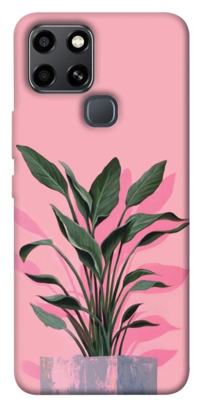 Чехол itsPrint Pink plant для Infinix Smart 6, цветы, купить оптом с доставкой